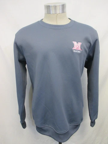 Miami (OH) RedHawks Skating Adidas Men's Climawarm Crewneck Sweatshirt Cover