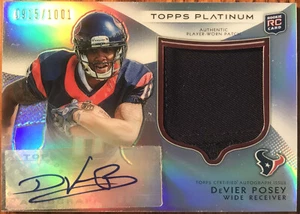 2012 Topps Platinum Rookie Patch Autographs Refractors DeVier Posey #134 - Picture 1 of 3