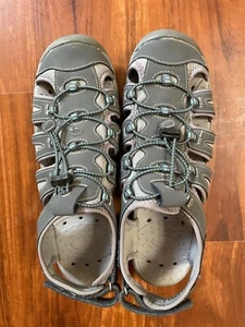 Khombu Sandals Crystal size 9.5 Leather Shoes Water Ready Active River Hiking - Picture 1 of 4