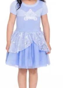 Disney Princess Cindy Toddler Girl Cute Cosplay Sweater Dress Blue 2T - Picture 1 of 4