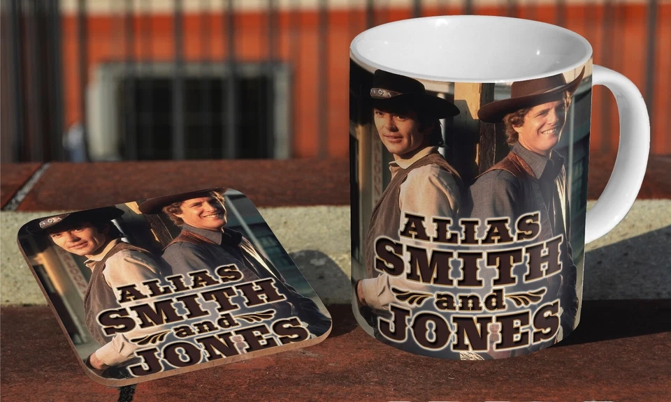 Peter Duel Alias Smith and Jones - Ceramic Coffee / Tea Mug + Matching Coaster