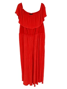 Lane Bryant Jumpsuit 22/24 Peach On Off Shoulder Wide Leg Cocktails Wedding - Picture 1 of 13