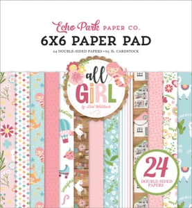 Echo Park Paper ALL GIRL Girl Theme 6x6 Scrapbook Paper Cardstock Pad - Picture 1 of 1