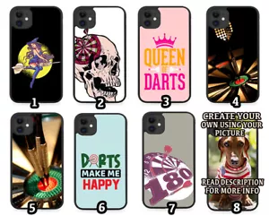Darts Rubber Phone Case Dart Player Gift Set 180 Funny Game Girls Mens Present - Picture 1 of 2