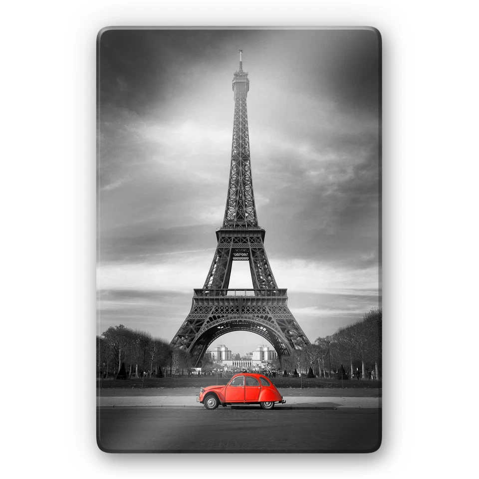 Glas Glasbild La Vie est Belle - rot  Paris  Eiffelturm Wanddeko - Bild 1 von 1