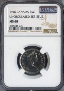 1976 Canada 25 Cents 25C NGC MS68 - Quality - Picture 1 of 2