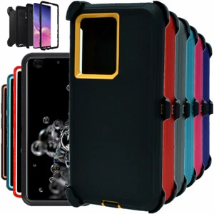 For Samsung Galaxy S20/S20+ Ultra 5G Shockproof Defender Case with Belt Clip - Picture 1 of 23