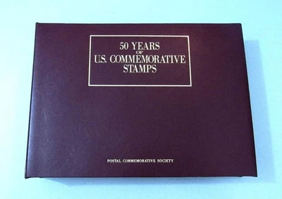 PCS (50) YEARS OF U.S. COMMEMORATIVE STAMPS 1939-1988 - Complete 100 Panel Album - Image 1 of 4