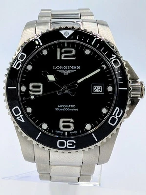 Longines HydroConquest 41 mm esfera negra - L3.781.4.56.6 Foto 1 de 4