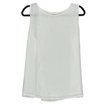 Violet & Claire Shirt XL Top White Solid Sleevless Round Neck Sheer Lightweight - Image 1 of 4