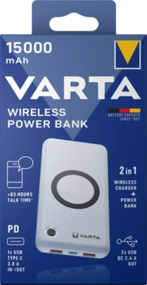 Varta Wireless Power Bank Charger 15000mAh 57908 - Image 1 of 3