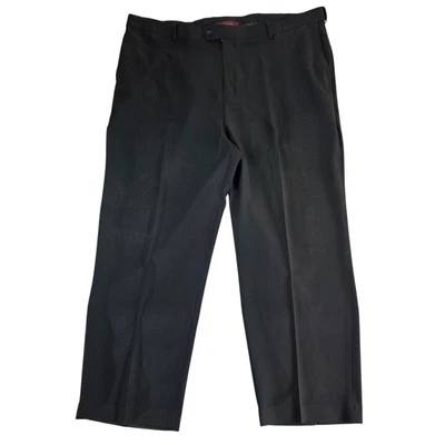 Covington Dress Pants Black Flat Front Comfort Fit Career Casual 44x30 - Image 1 of 4
