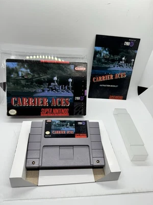 Carrier Aces (SNES) Super Nintendo Complete CIB Rare Nice! - Image 1 of 4
