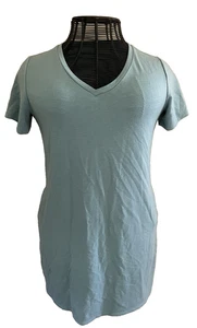 Vestido Camiseta para mujer TIME & TRU verde claro cuello en V manga corta talla M (8-10) - Imagen 1 de 9