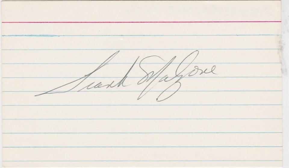 ¡TARJETA ÍNDICE FIRMADA 3x5 de frank malzone (fallecido 2015)! ¡GRAN AUTÓGRAFO! Foto 1 de 1