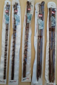 New - Prym Natural Wood Knitting Needles Length 35 cm - Sizes 4 mm - 12 mm - Picture 1 of 9
