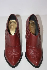 MOSQUITOS Boots Courts Cuir Bordeaux Elastiquées Hauts Talons T 38 TTBE - Bild 1 von 5