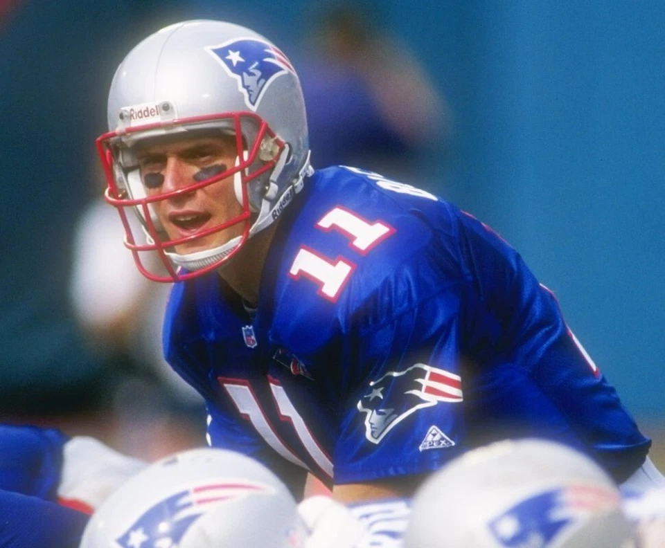 Foto brillante de los Patriotas de Nueva Inglaterra Drew Bledsoe 8x10 impresión de fútbol americano de la NFL #2 Foto 1 de 1