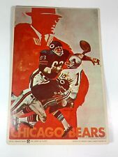 Vtg 1968 Fleer Big Signs Chicago Bears  Cardboard Poster Sign Not Punched Retro