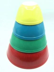 Vintage Pyrex Primary Colors Nesting Mixing Bowls set of 4 - Picture 1 of 4
