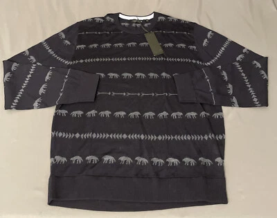 Greyson Wool Golf Sweater Crewneck Sticks & Stones XL Blue INDIGO NWT MSRP $350 - Image 1 of 4