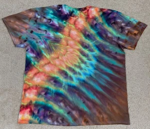 Handmade Ice Tie Dye T-Shirt XL Mens Womens Gildan Soft Cotton Twist - Picture 1 of 3