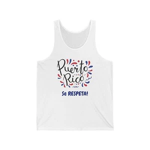 Puerto Rico Se Respeta Unisex Tank Top Show Your Island Pride & Strength Camisa - Picture 1 of 9