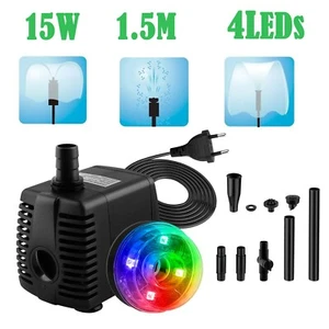 Springbrunnenpumpe Aussen mit LED Teichpumpe Klein für Miniteich Aquarium Pumpe - Bild 1 von 14