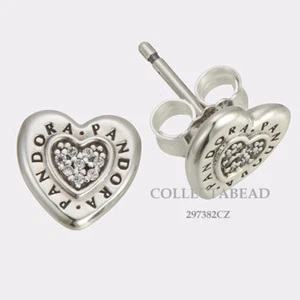 Autentici Orecchini Pandora Argento Firmati Cuore Zirconi 29738CZ PRIMAVERA 2018 - Foto 1 di 1