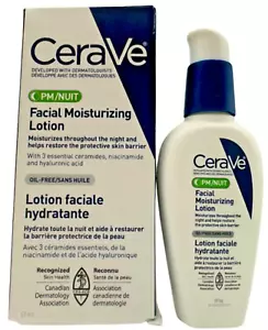NEW CeraVe PM Facial Moisturizing Lotion | Night Cream with Hyaluronic Acid 59ML - Picture 1 of 3