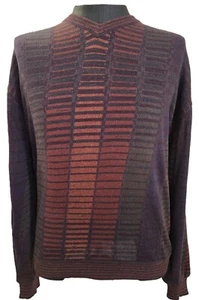 JHANE BARNES - Wearable Art Colorful Silk Blend Masterpiece Light Sweater - XL - Picture 1 of 9