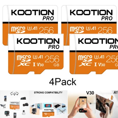 4Pack 256GB Micro SD Card TF Memory Card Class 10 For Camera/Car Recorder/Phone - Image 1 of 4