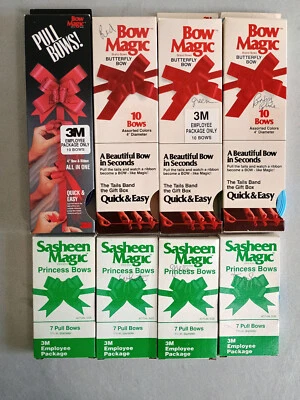 Винтажный 3M Sasheen Magic Pull Bows & Bow Magic Butterfly Лот Открытая Упаковка - Изображение 1 из 4