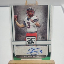 2022 Leaf Ultimate Draft Emerald Spectrum /35 Spencer Sanders #BA-SS1 Auto