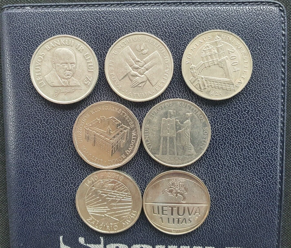 Lithuania 1 Litas lot set 1997, 1999, 2004, 2005, 2009, 2010, 2011 - Image 1 of 4