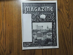 UDC Daughters of Confederacy Magazine 1988 März Virginia State Capitol Richmond - Bild 1 von 3