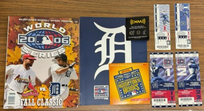 2006 MLB Detroit Tigers Playoff/World Series Package (Tickets Program Pin DVD) - Image 1 of 4