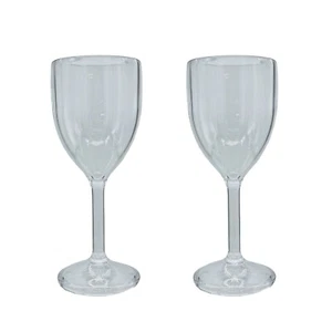 2 x Wohnwagen Polycarbonat Weinglas 270ml/9oz (8584) Wohnmobil Camping Boot  - Bild 1 von 1