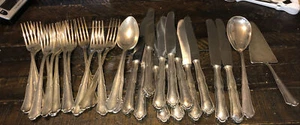 Silver Plate 'Solitude' Cutlery 28 Pieces 'Bruckmann' - Picture 1 of 3