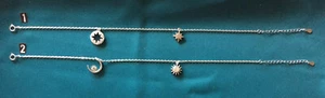 Hermosas tobilleras únicas de eslabones de cadena de plata de ley 925 para mujer - Imagen 1 de 1