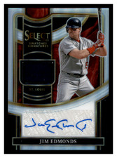 2023 Panini Select Jersey Auto Silver Prizm Jim Edmonds St Louis Cardinals 28/49