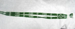 Antiguo collar de hechizos nativos americanos con cuentas de micro vidrio HOLO verde blanco - Imagen 1 de 7