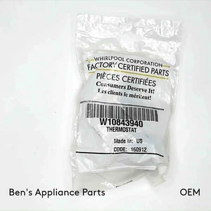 BRAND NEW Genuine OEM Whirlpool Dryer Thermostat W10843940  - Picture 1 of 3