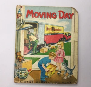 Vintage Children's Rand McNally Elf Book MOVING DAY North American Van Lines - Bild 1 von 3