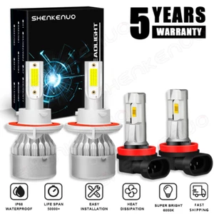 Faro LED H13 haz alto/bajo + kit de luces antiniebla H11 para Suzuki XL-7 2007-2009 4 piezas - Imagen 1 de 12