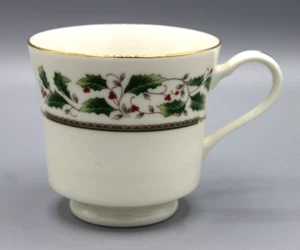 Vintage Christmas Themed Royal Limited Holly Holiday - Footed Tea Cup - Picture 1 of 4