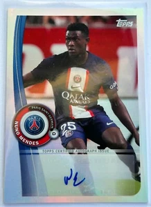 Juego de Fans Oficial PSG Topps - Tarjeta de Autógrafo Certificado NUNO MENDES BA-NM - Imagen 1 de 2