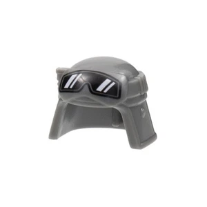 LEGO - Minifig, Helmet Raised Forehead with Black Goggles with White Reflections - Picture 1 of 1