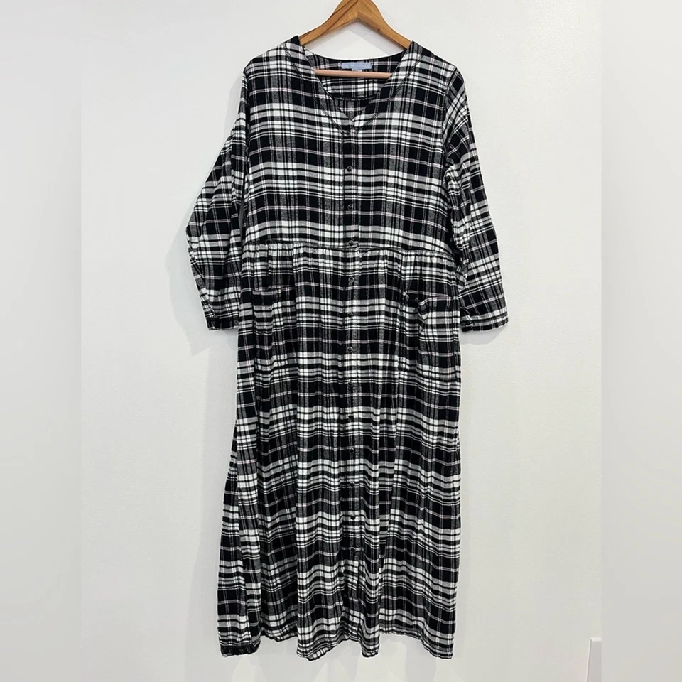 Vestido camisón de franela de algodón para mujer Only Necessities 14/16 Foto 1 de 4