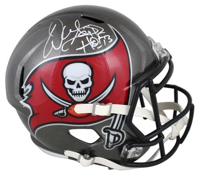 Buccaneers Warren Sapp HOF 13 Signed 2020 Full Size Speed Rep Helmet BAS Witness - Image 1 of 4